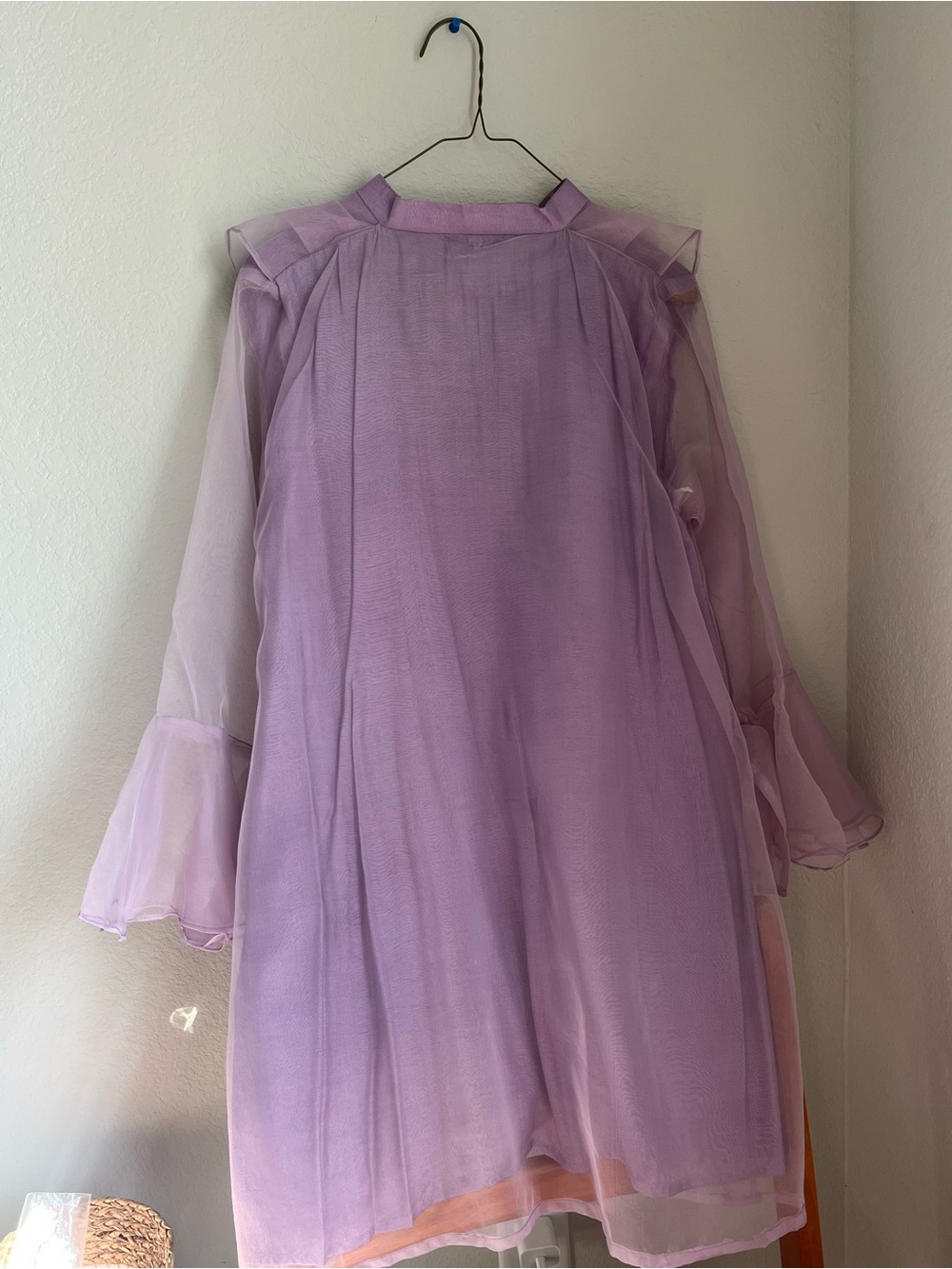 Lavender Ruffle Chiffon Dress - Picture 4 of 5